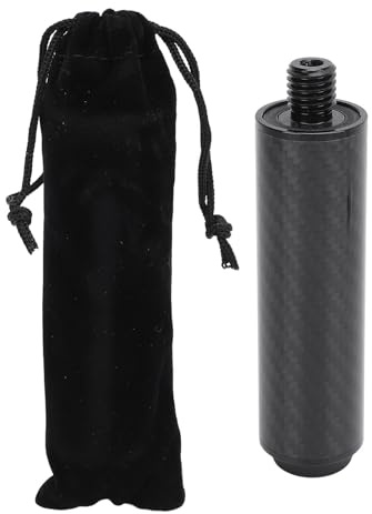 Tbest Pool -Cue -Erweiterung, 4 -Zoll -Kohlefaser -Billard -Pool -Cue -Stick -Extender mit Gummi -Heckstopfen Zur Verlängerung der Gewichtszunahme