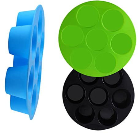 Mobestech 3 piezas Molde de Pastel Redondo de Silicona para Tartas y Helados por Compartimento Color Aleatorio para Hornear Casa o Tienda Color Aleatorio Color Aleatorio
