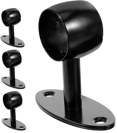 SOPOTUTU 4 Piezas Soportes de Barandilla para Escaleras Inoxidable Montaje Pared Seguro Accesorios Fijos para Pasamanos Interiores Diseño Resistente y Fácil Instalación