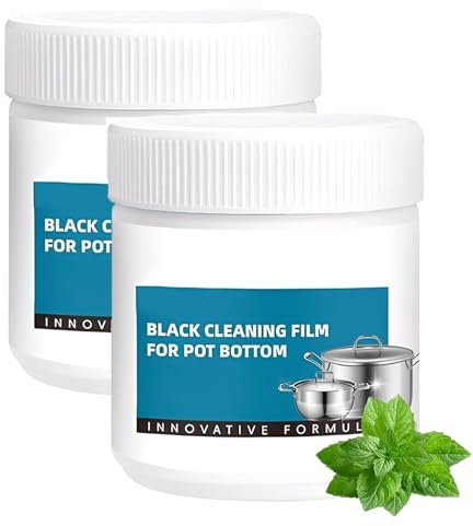 Powerful Burnt Residue Remover Paste For Cookware,Multi-purpose Powerful Cleaner for Kitchen,Black Cleaning Film for Pot Bottom,Pot Cleaner For Bottom Of Pans,For All Cookware Material (2)