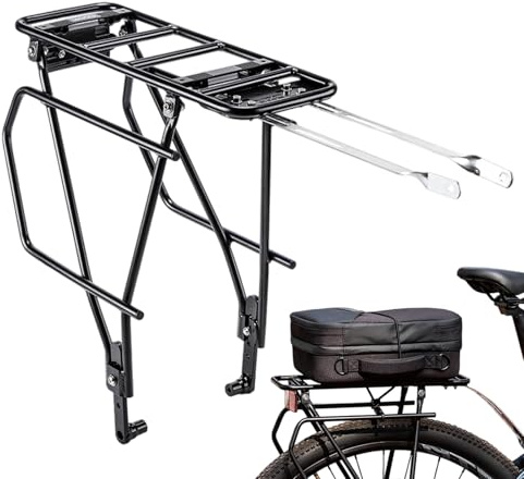 Générique Fahrradgepäckträger | Teleskopträger | Fahrrad-Gepäckträger hinten MTB, für Gepäck, Straße, Stadt, Shuttle, Nacht, Radfahren, Outdoor, Herren