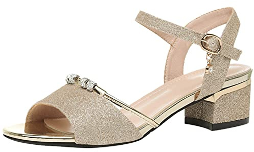 Cocila Damas Moda Tacón Alto Punta Sandalias Zapatos De A La Para Playa, Gruesas Informales Verano Mujer, Mujer Cuero Romanas Tacon Dorada Dorados Plataforma Zapato Comodo Vestir Tiras Moradas