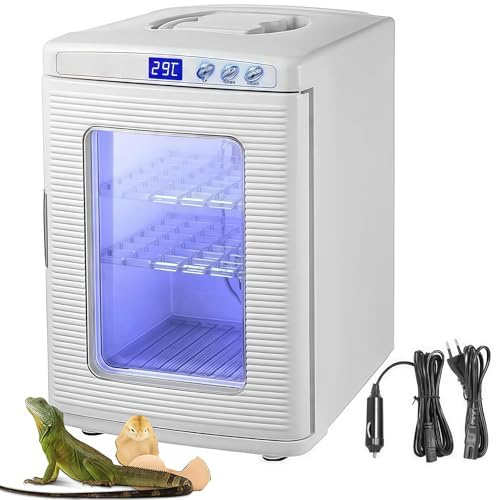 Inkubator för reptilägg – 25 L temperaturkontroll, kyl- och uppvärmningstermostat för kameleonter, ödlor och sköldpaddor, justerbar 5°C-60°C