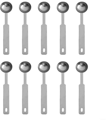 Juego de 10 cucharas medidoras de hierro multifuncionales de 5 ml para especias, ingredientes para hornear y proyectos de manualidades