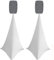 2 soportes elásticos de elastano de doble cara blancos para altavoces, cubierta de trípode (blanco)