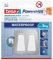 tesa Powerstrips Doppelhaken (Waterproof Metall-Kunststoff) silber-weiß