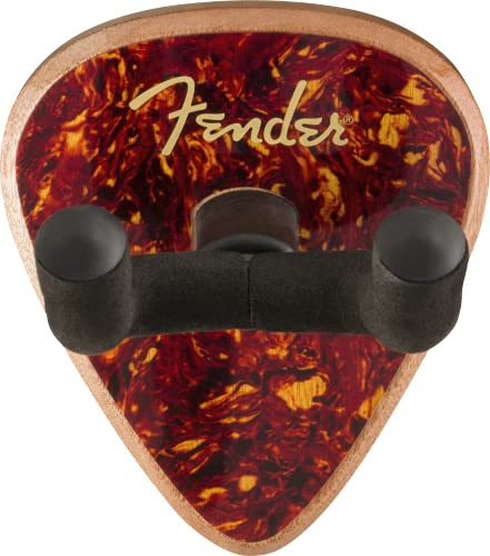 Fender 351 Gitarren-Wandhalterung, Akustik-E-Bass, Schildpatt | Ikonische, plekturchelförmige Halterung, automatische Halsverriegelung, Heimstudio-Dekoration, passend für Akustik-