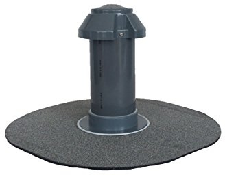 Flachdachlüfter, Bitumen- oder PVC-Flansch, Dachentlüftung, Abluft, Lüfter, DN 125, DN 150, DN 200, DN 250, DN 300 (DN 200 - Bitumen-Flansch)