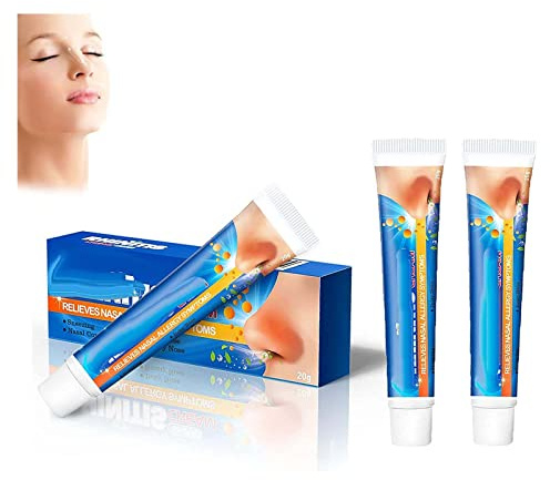 Lungenreinigungscreme, allergische Nasencreme, allergische Reaktionscreme, Nasencreme für trockene Nase, Nasenreizung, rissige Nase, verstopfte Nase, Allergielinderung und Allergenblocker, 2 Stück