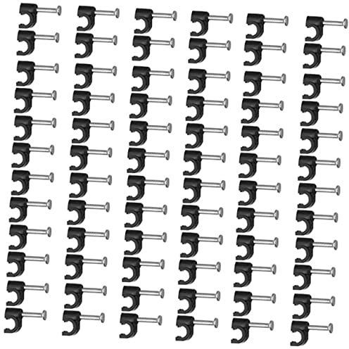 OSALADI 2juegos Clips De Cable De Clavos De Abrazaderas Para Cables De Fáciles De Instalar Resistentes Golpes y Alta Capacidad De Carga Para Tv Ethernet y Coaxiales