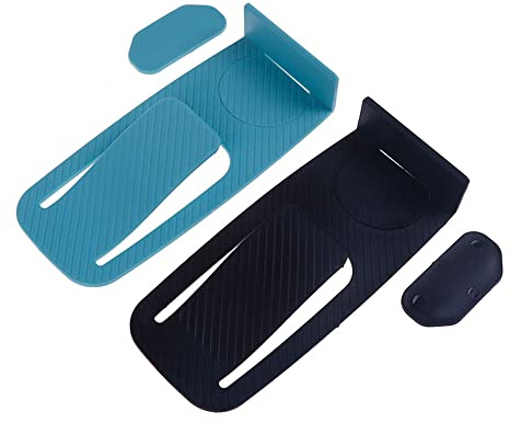 Schwarz+Blau, Rutschfeste Türkeilstopper aus Gummi, Anti-Rutsch, langlebige Türstopper für den Boden, für alle Oberflächen einschließlich Teppiche, Fliesen und Holz, kratzfeste Türstopper
