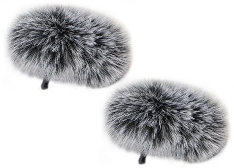 FLYAMAPIRIT Pantalla antiviento para DJI Mic 2, Furry Windscreen compatible con DJI Mic 2, funda para micrófono, filtro pop, aislamiento de sonido (2 unidades), color gris