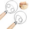 Crihovy 2 Pezzi Frusta Danese, Frusta per Impasti, Fruste Olandesi, Frusta per Impasto, Frusta per Pasta Danese con Manico in Rovere Massiccio per la Produzione di Pane, Dolci, Dessert Pasta per Pizza