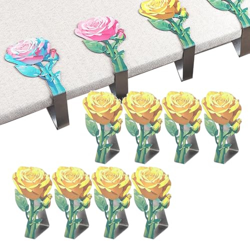 Confezione da 8 clip per tovaglia a fiori, resistenti clip per tavolo da picnic, morsetti in acciaio inox, ideali per ristoranti, picnic, tendoni, matrimoni, feste di laurea