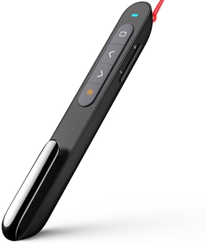 Norwii N76 Rechargeable Bluetooth PowerPoint Clicker, Presentation Remote