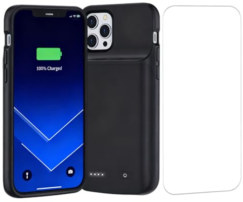 Coque de batterie pour iPhone 12/12Pro, améliorée, 13800 mAh, ultra fine, portable, compatible avec iPhone 12/12Pro (6,1 pouces)