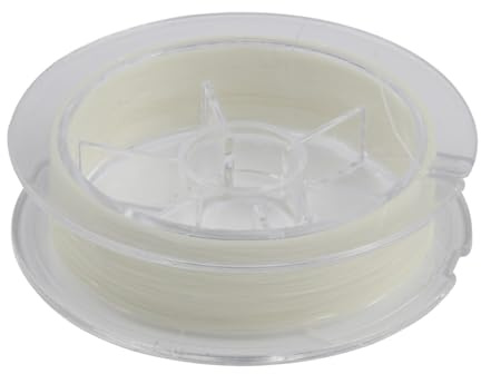 FACAIIO Hilo luminoso para atar moscas de 0,37 mm x 50 m para moscas de pesca, cuerda de hilo dental que brilla en la oscuridad para anzuelos #1-#16, color blanco