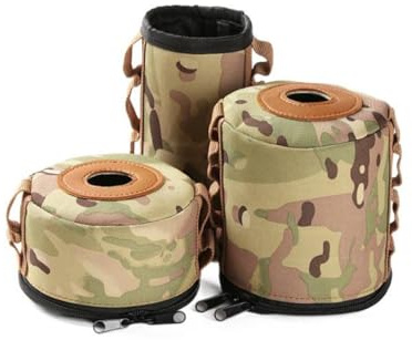 Moedweuo Cover for Gas Bottle, Gas Bottle Protection, Camping Tank Bottle Holder, Mini Wood Stove Cover with Effective Insulation for Winter, Outdoor Fryer Accessories, Outdoor Hiking