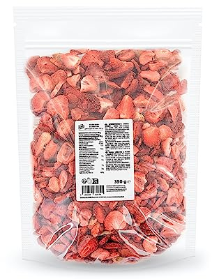 KoRo - Gefriergetrocknete Erdbeeren 350 g - Schonend getrocknete Trockenfrüchte - 100 % pflanzlich und naturbelassen