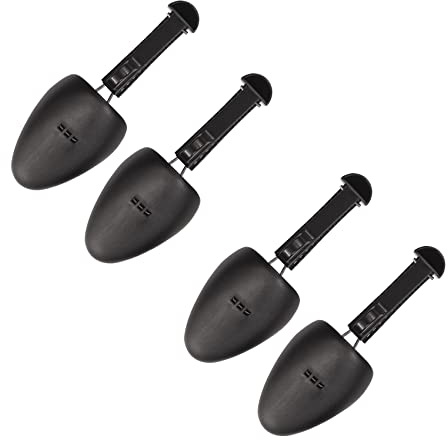 FONHERILI WAJJ 2 Pairs Plastic Shoe Tree Stretcher Shaper for Men Adjustable Length Shoes Holder Shaper Support(Black Men)