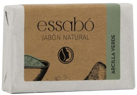 Essabó Jabón de Arcilla Verde Artesanal, 100 g