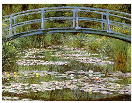 Bilderdepot24 Kunstdruck Poster - Claude Monet Die japanische Brücke 80x60 cm ca. A1 - Alte Meister Bild ohne Rahmen