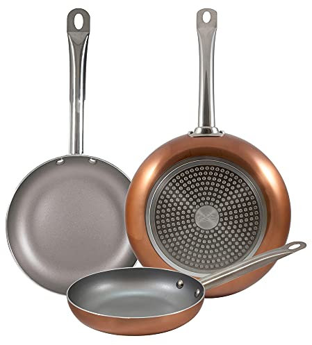 San Ignacio Optimum Plus Set 3 Sartenes, Aluminio Prensado, Aptas para Inducción, 18, 22, 26 cm