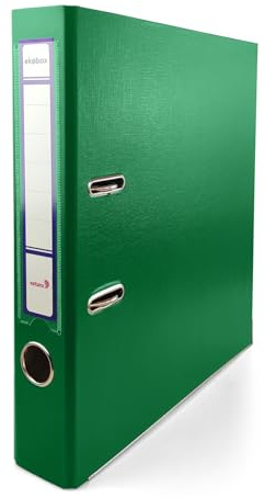 Netuno 1x Ringbuch DIN A4 schmal Grün 5cm Kunststoff PP | Büroordner Ordner 2-Ring-Mechanik für A4-Dokumente Büro Studium Homeoffice Ordnungssystem Aktenaufbewahrung Dokumentenablage
