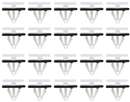 VGOL 20pcs Side Skirt Sill Clips Moulding Cover Trim Clips White Plastic with Sponge Seal 5270438 5264089 Compatible with Edge Fiesta Kuga Mustang C520