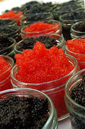 200g (2x100g) Huevas de Lump negro + 200g (2x100g) Huevas de Lump rojo - Black or Red Lumpfish eggs 400g