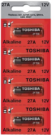 TOSHIBA Alkaline 27A GP27A MN27 A27BP 12 Volt Batterie (4 Batterien)
