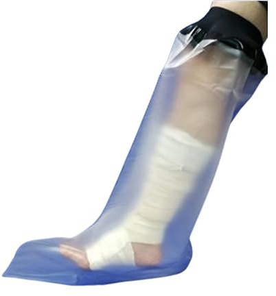 Copertura Impermeabile per Cast, Stivale da Doccia, Stivale Impermeabile per la Doccia, Nuova Custodia Impermeabile per Doccia Senza Anelli per Fratture Alle Gambe e Guarigione