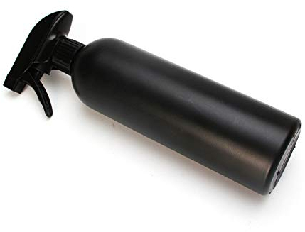 Evenden Leere schwarze Sprühflasche aus Kunststoff, 500 ml, Waschreiniger, Küche, Wassersprüher, nachfüllbare Flasche mit Sprühnebel