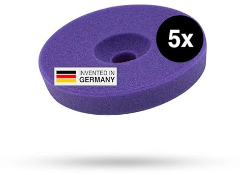 Liquid Elements Centriforce V2 Polierpads 75mm, Lila Sealing, 5 Stück | Polierschwamm, speziell entwickelte Fräsung, optimierte Ergebnisse, Auto Polieraufsatz, für Poliermaschinen