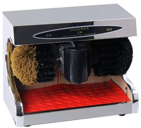 Miuxe Lucidascarpe Elettriche Lucidascarpe Spazzola Elettrica, Macchina a Induzione Completamente Automatica, con Doppia Spazzola Combinata per Spolverare E Lucidare a Basso Rumore