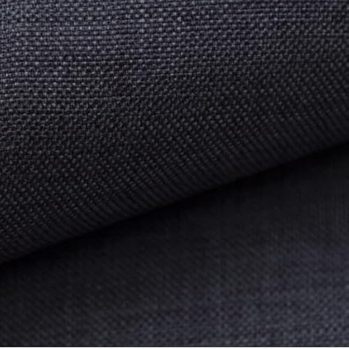 TAPHICEROS Leinenstoff, Graphit 500cm x 148cm, Dekostoff Polsterstoff Meterware Leinen Leinwandstoff Stoff Strukturstoff für Möbelstoff Vorhangstoff Sofa Stuhl DIY Kissen Tischdecken