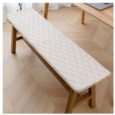 Bankauflage, Sitzkissen Bank, Bankkissen Outdoor, Sitzpolster Indoor, Gartenbank Kissen 120, 90x50, 150x45, 150x55, 150 x 40, Sitzauflage Bank für Garten, Terrasse, Schaukel Fensterbank(White 1o,160x4