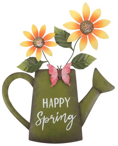 Milisten Metal Wasserkessel Wanddeko Skulptur Für Garten Terrasse Und Zaun Outdoor Für Blumenbeete Und Wohnräume