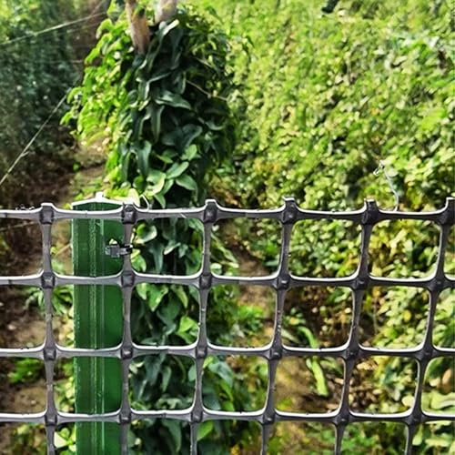ININOSNP Black Chicken Wire Mesh Rolls, Garden Fencing, Secure Architectural Barriers For Plants, Vegetables And Flowers, Plastic Rigid Fabrics(1.2x50m(4x164ft))
