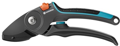 Gardena Forbici da giardino PremiumCut Pro, taglio a incudine, per legno secco, diametro di taglio 24 mm, impugnature ergonomiche, lame PowerCoating, made in Germany (12250-20)