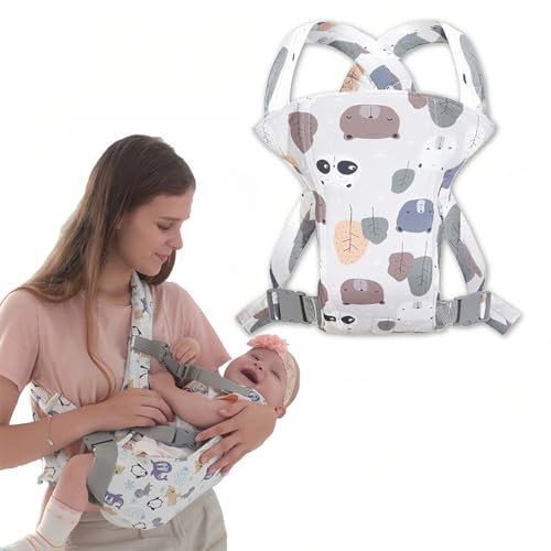 ZEPIQOR Porte bébé Ergonomique, Porte-bébé avant et Arrière, Porte-bébé Pour Nourrissons, Réglable, Randonnée, Coton Léger et Respirant, Pour Nouveaux Nés Et Bébés de 3,5 à 15 kg