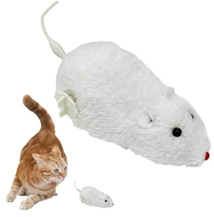 Duroecsain Cat Toy, Gerbils, Plush Hunting Toy for Indoor Cat Mice Wind Up Mice for Hunting, Motion Racing Mouse Toy