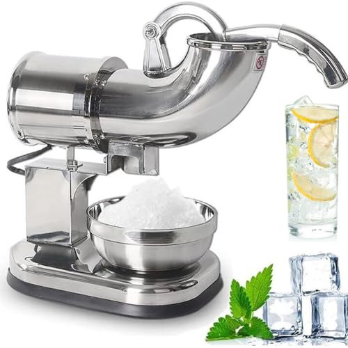 Máquina de hielo picado, máquina de hielo picado casera, máquina eléctrica de hielo raspado de 200 W, máquina portátil for hacer conos de nieve de 1400 RPM, trituradora de hielo doméstica de acero
