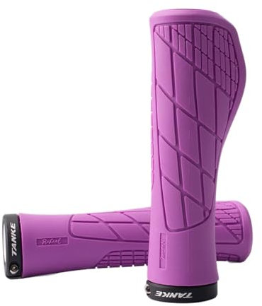 HESHUWEN Fahrradgriffe MTB Fahrrad-Silikon-Lenker-Griff-Single-Sperren Fahrradgriffe rutschfeste Komfortable Lenker Griffabdeckung for Gebirgsstraße Fahrrad MTB Griffe(Purple)