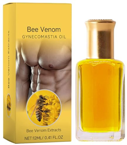 Olio di serraggio del torace - massaggio toracico olio per uomini | 12 ml Thermofirm Bee Venoms Gynecomastia Serums, liquido per gli uomini di rassodamento toracico compatto per uomini,