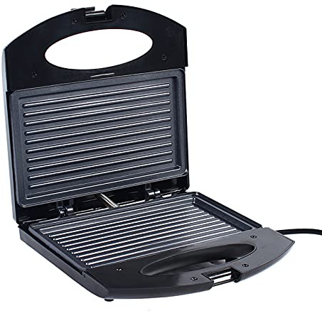 Griglia elettrica da 850 W, griglia a contatto, piastra per waffle, dispositivo multifunzione, per grigliare a basso contenuto di grassi, panini toasts bistecca verdure