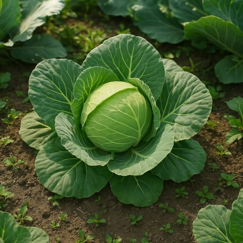 100 graines à semer - Le Grenier d'Abondance - Chou Cabus marché de Copenhague - Brassica oleracea