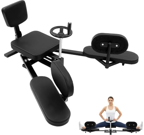 ROGONPDK Spagattrainer FitnessgeräTe Professioneller Beinstrecker Maschine Mit Pu Polster Pads Und Drehkurbel Beinspreizer - 180°Streckwinkel 100Kg TragfäHigkeit - für Yoga, Kampfsport Und Spagat