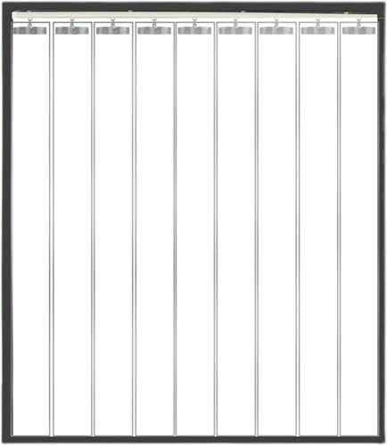 HynJGih Cortina de Tiras de PVC, Cortina de Puerta de Tiras de plástico Transparente de una Pieza, tamaño Personalizado(1.6x2.4m)