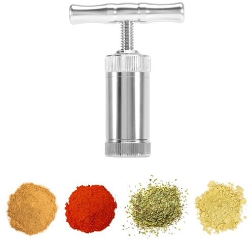 Prensa de polen, mango en T, prensa, vaporizador, prensa de hierbas, acero inoxidable, compresor de polen, picadora de polen, prensa para hierbas, especias, ajo, pimienta, sal, herramienta de prensado